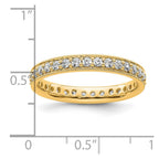 14k Polished Vintage 1 carat Diamond Complete Eternity Band