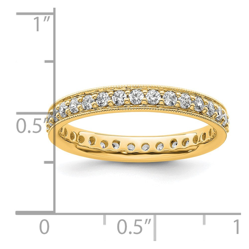 14k Polished Vintage 1 carat Diamond Complete Eternity Band