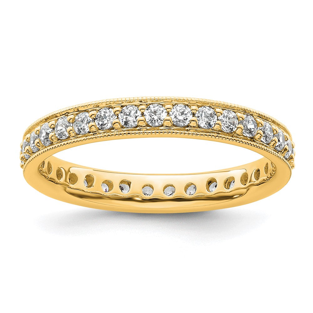 14k Polished Vintage 1 carat Diamond Complete Eternity Band