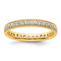14k Polished Vintage 1 carat Diamond Complete Eternity Band