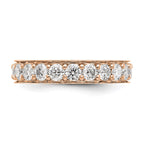 14k Rose Gold Polished Vintage 2ct Diamond Eternity Band