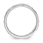 14k White Gold Polished Vintage 2ct Diamond Eternity Band