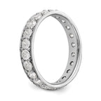 14k White Gold Polished Vintage 2ct Diamond Eternity Band