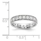 14k White Gold Polished Vintage 2ct Diamond Eternity Band
