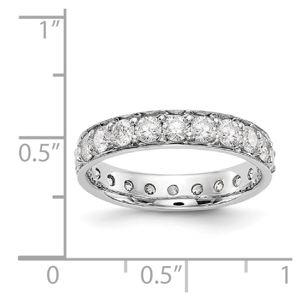 14k White Gold Polished Vintage 2ct Diamond Eternity Band