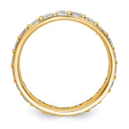 14k Polished Vintage 2ct Diamond Eternity Band