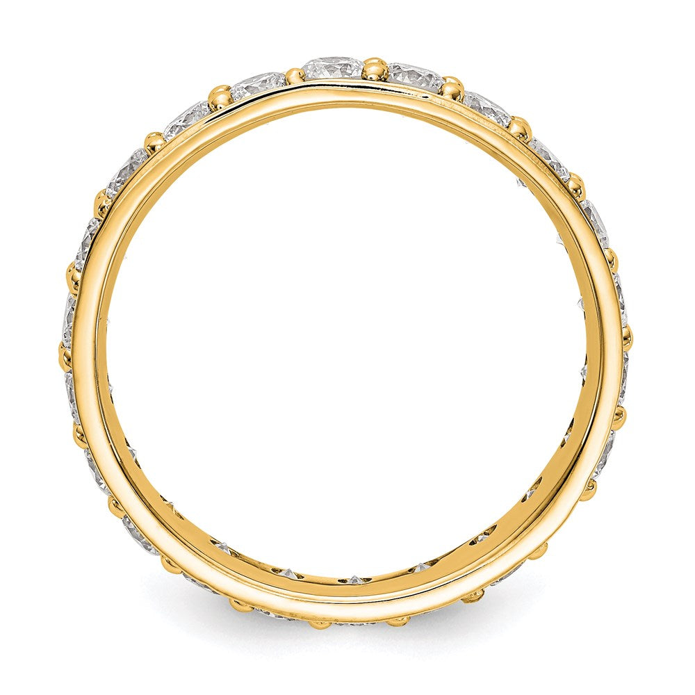 14k Polished Vintage 2ct Diamond Eternity Band