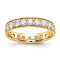 14k Polished Vintage 2ct Diamond Eternity Band