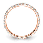 14k Rose Gold Polished U-Shared Prong 1/2 carat Diamond Complete Eternity Band