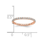 14k Rose Gold Polished U-Shared Prong 1/2 carat Diamond Complete Eternity Band