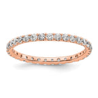 True Origin 14K Rose Gold 1/2 carat Lab Grown Diamond VS+ F+ Complete Eternity Band