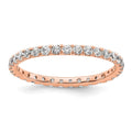 14k Rose Gold Polished U-Shared Prong 1/2 carat Diamond Complete Eternity Band