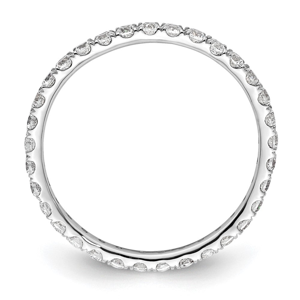 True Origin 14K White Gold 1/2 carat Lab Grown Diamond VS+ F+ Complete Eternity Band