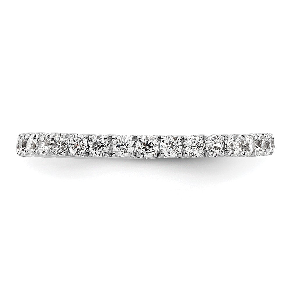 14k White Gold Polished U-Shared Prong 1/2 carat Diamond Complete Eternity Band