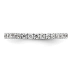 14k White Gold Polished U-Shared Prong 1/2 carat Diamond Complete Eternity Band