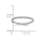 14k White Gold Polished U-Shared Prong 1/2 carat Diamond Complete Eternity Band