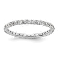 True Origin 14K White Gold 1/2 carat Lab Grown Diamond VS+ F+ Complete Eternity Band
