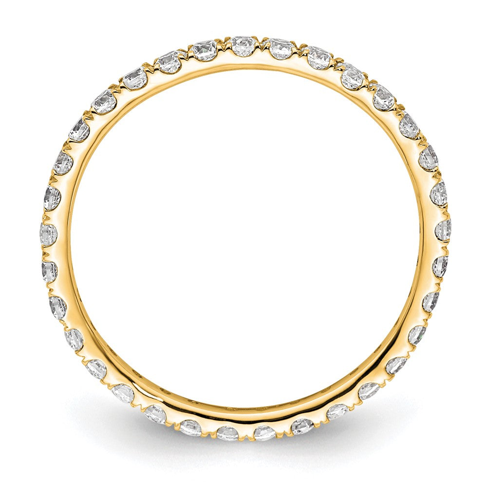 True Origin 14K Yellow Gold 1/2 carat Lab Grown Diamond VS+ F+ Complete Eternity Band