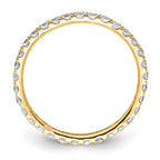True Origin 14K Yellow Gold 1/2 carat Lab Grown Diamond VS+ F+ Complete Eternity Band