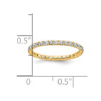 14k Polished U-Shared Prong 1/2 carat Diamond Complete Eternity Band