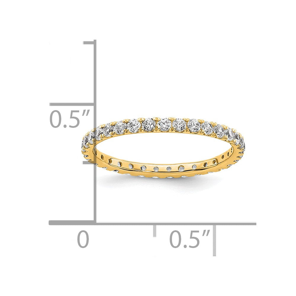 14k Polished U-Shared Prong 1/2 carat Diamond Complete Eternity Band