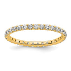 14k Polished U-Shared Prong 1/2 carat Diamond Complete Eternity Band