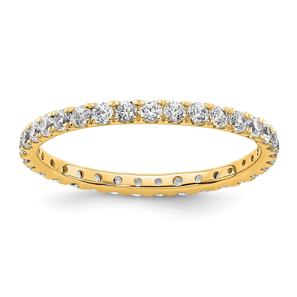 True Origin 14K Yellow Gold 1/2 carat Lab Grown Diamond VS+ F+ Complete Eternity Band