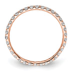 14k Rose Gold Polished U-Shared Prong 1/2 carat Diamond Complete Eternity Band