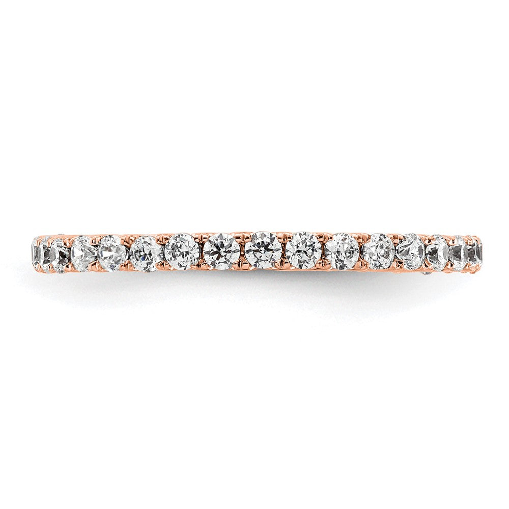 14k Rose Gold Polished U-Shared Prong 1/2 carat Diamond Complete Eternity Band
