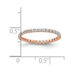14k Rose Gold Polished U-Shared Prong 1/2 carat Diamond Complete Eternity Band