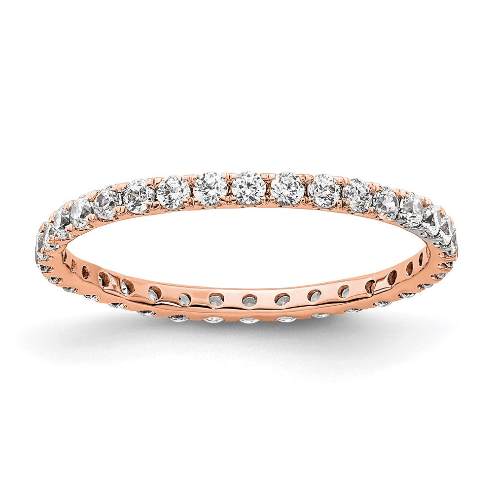 True Origin 14K Rose Gold 1/2 carat Lab Grown Diamond VS+ F+ Complete Eternity Band