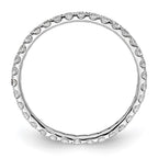True Origin 14K White Gold 1/2 carat Lab Grown Diamond VS+ F+ Complete Eternity Band