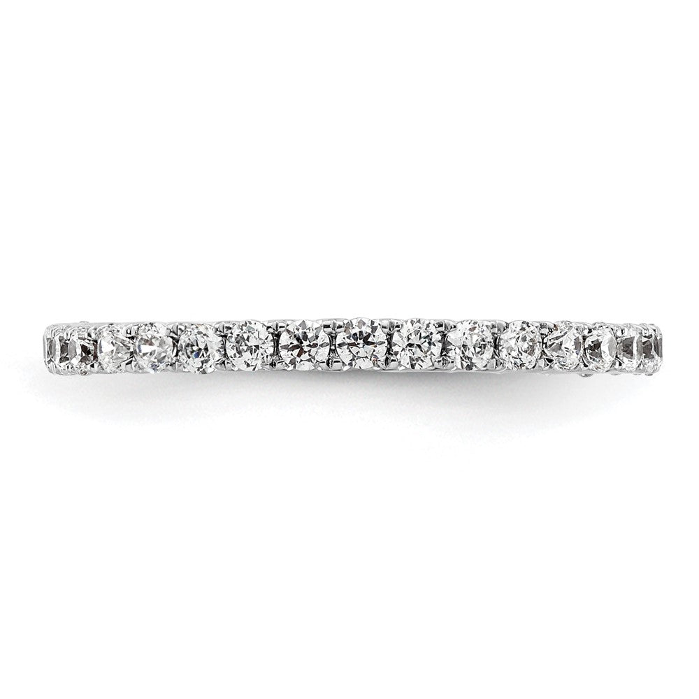 14k White Gold Polished U-Shared Prong 1/2 carat Diamond Complete Eternity Band