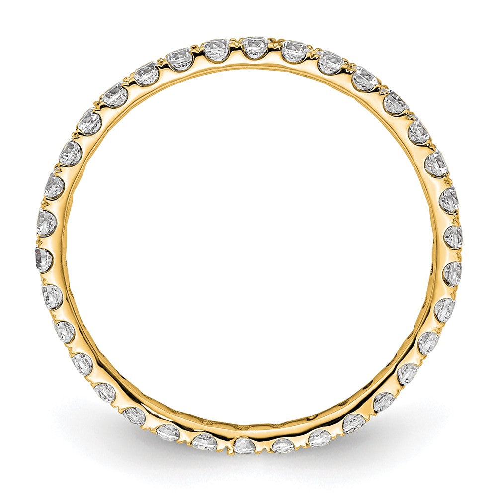 14k Polished U-Shared Prong 1/2 carat Diamond Complete Eternity Band