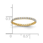 14k Polished U-Shared Prong 1/2 carat Diamond Complete Eternity Band