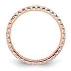 14k Rose Gold Polished U-Shared Prong 1/2 carat Diamond Complete Eternity Band