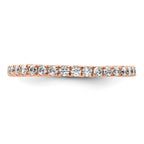 True Origin 14K Rose Gold 1/2 carat Lab Grown Diamond VS+ F+ Complete Eternity Band