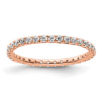 True Origin 14K Rose Gold 1/2 carat Lab Grown Diamond VS+ F+ Complete Eternity Band
