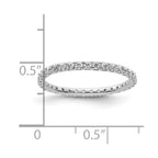 14k White Gold Polished U-Shared Prong 1/2 carat Diamond Complete Eternity Band