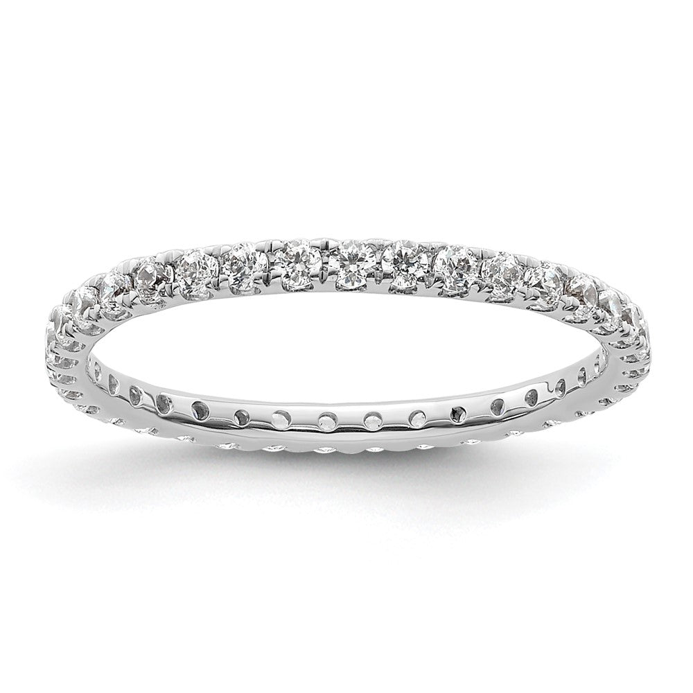True Origin 14K White Gold 1/2 carat Lab Grown Diamond VS+ F+ Complete Eternity Band