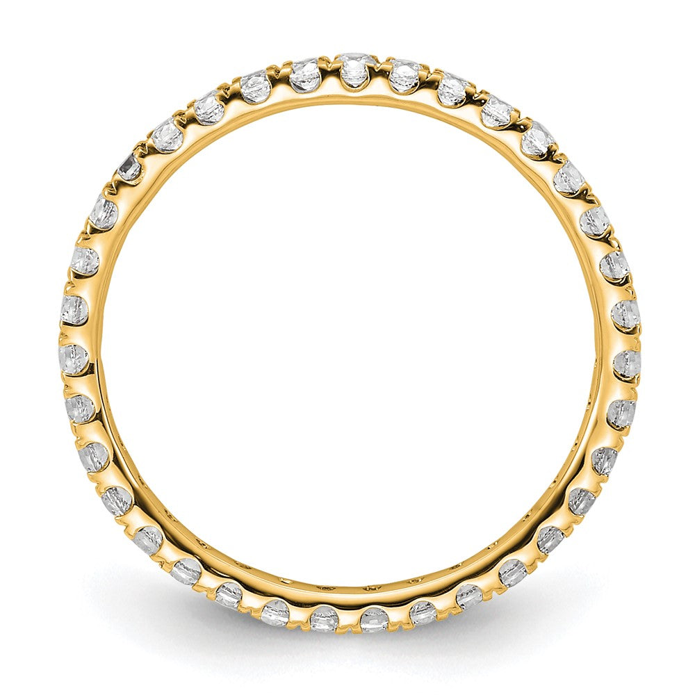 True Origin 14K Yellow Gold 1/2 carat Lab Grown Diamond VS+ F+ Complete Eternity Band
