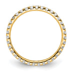 True Origin 14K Yellow Gold 1/2 carat Lab Grown Diamond VS+ F+ Complete Eternity Band