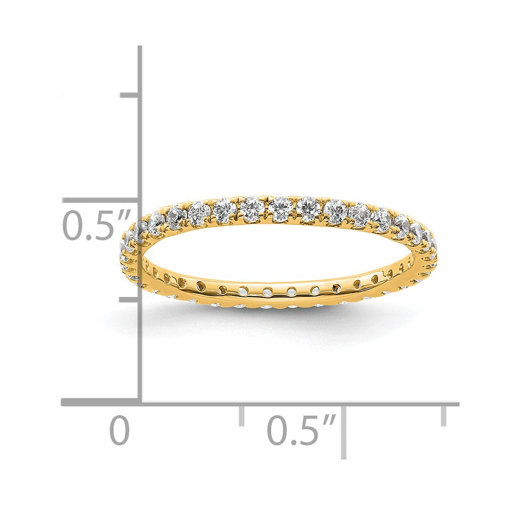 14k Polished U-Shared Prong 1/2 carat Diamond Complete Eternity Band