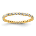 True Origin 14K Yellow Gold 1/2 carat Lab Grown Diamond VS+ F+ Complete Eternity Band
