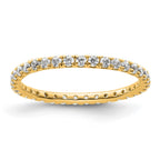 True Origin 14K Yellow Gold 1/2 carat Lab Grown Diamond VS+ F+ Complete Eternity Band