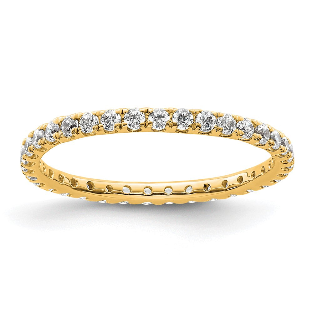 14k Polished U-Shared Prong 1/2 carat Diamond Complete Eternity Band
