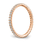 14k Rose Gold 1/2 carat Lab Grown Diamond VS/SI+ G+ Complete Shared Prong Eternity Band