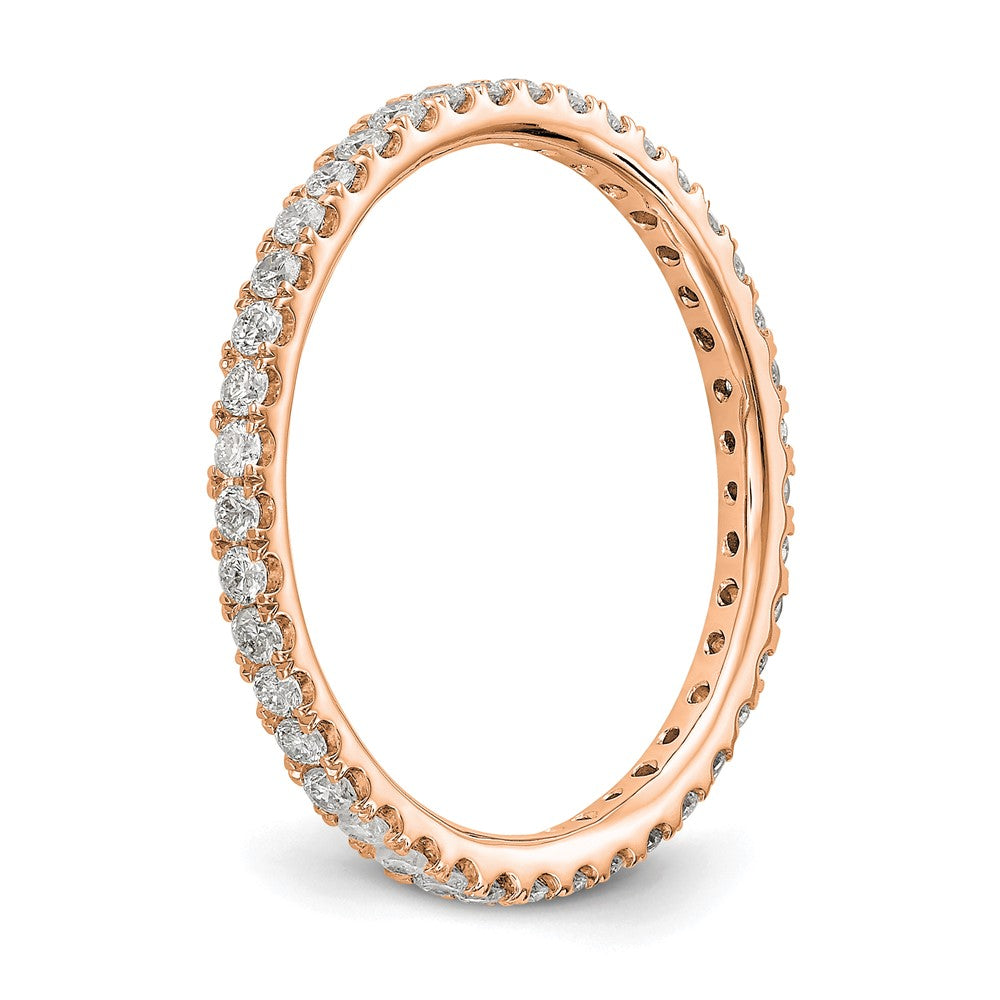 True Origin 14K Rose Gold 1/2 carat Lab Grown Diamond VS+ F+ Complete Eternity Band