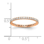 14k Rose Gold 1/2 carat Lab Grown Diamond VS/SI+ G+ Complete Shared Prong Eternity Band