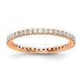 14k Rose Gold 1/2 carat Lab Grown Diamond VS/SI+ G+ Complete Shared Prong Eternity Band